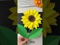 How to Make Paper Sunflower 🌻 | Easy DIY Flower Craft at Home | Handmade Sunflower Tutorial#shorts
