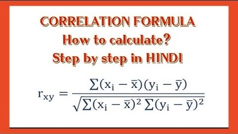 what is Correlation explained step by step in HINDI #Correlationcoefficient
