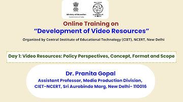 Day 1: Video Resources: Policy Perspectives, Concept, Format and Scope |