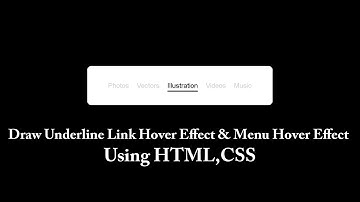 Draw Underline Link Hover Effect | Menu Hover Effect Using HTML & CSS