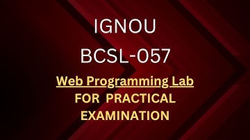 BCSL 57 WEB PROGRAMMING