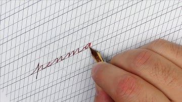 How to use the guidelines to improve your Spencerian script – writing a word - Handwriting practice