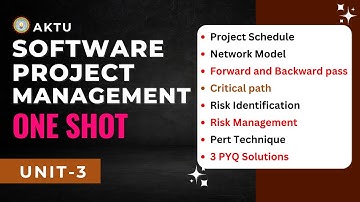 software project management | SPM One Shot Unit-3 | PYQ Solution | 3rd Yr | Aktu Exams | SPM 6th Sem