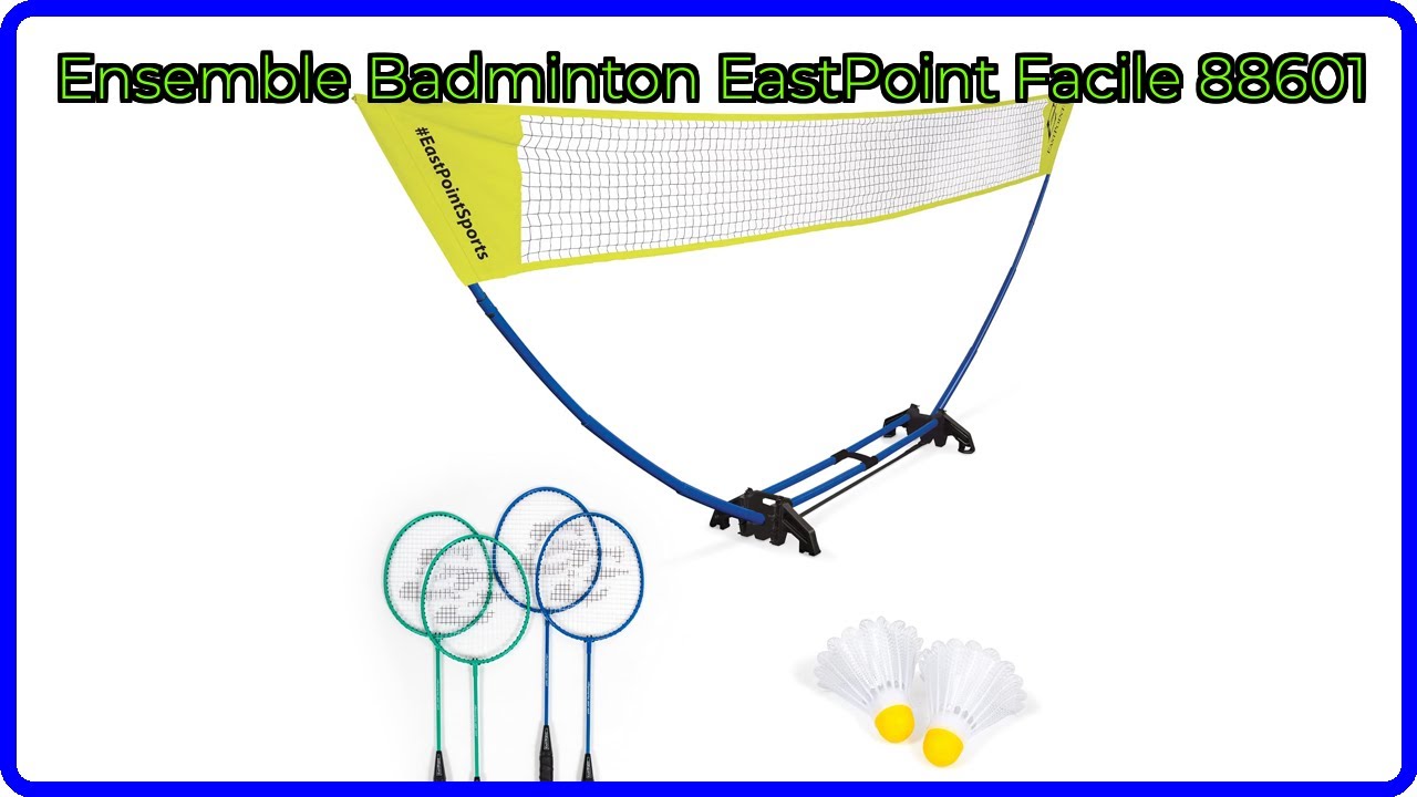 Set De Badminton EastPoint - 4 Raquettes + Filet + Volants