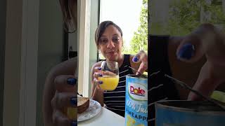Probando Dole 100% Pineapple Juice @dolesunshine #refreshingsnack #snackhack #doleparadise #fyp