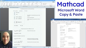 PTC Mathcad Prime - Copy and Paste into Microsoft Word