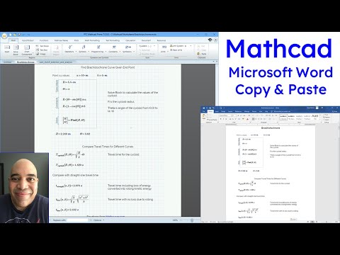 PTC Mathcad Prime - Copy and Paste into Microsoft Word