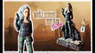 Barbie x The Walking Dead  doll repaint / Post-Apocalyptic Cyberpunk Diorama