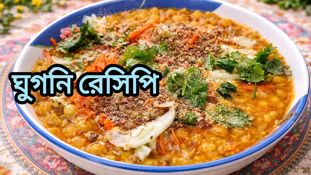 একদম সহজ ঘুগনি রেসিপি//Bengali googhni recipe//Easy googhni recipe//