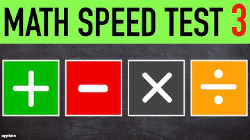 Math Speed Test #3 (20 Math Problems) - Addition Subtraction Multiplication Division Mental Math