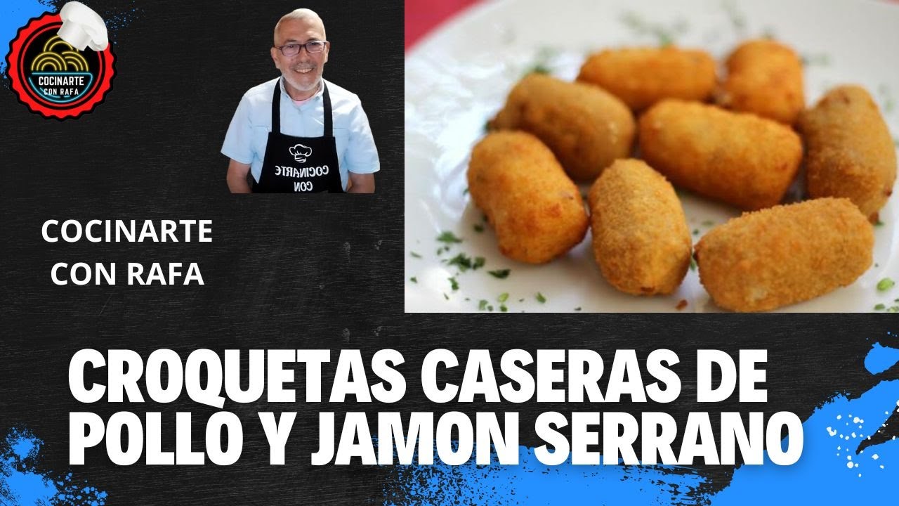 croquetas casera de pollo y jamón serrano .buenas buenísimas ,y fácil