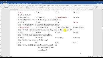 Giải đề cương ôn tập giữa kì 2 Tin học 10 - Chủ đề F - Lập trình Python