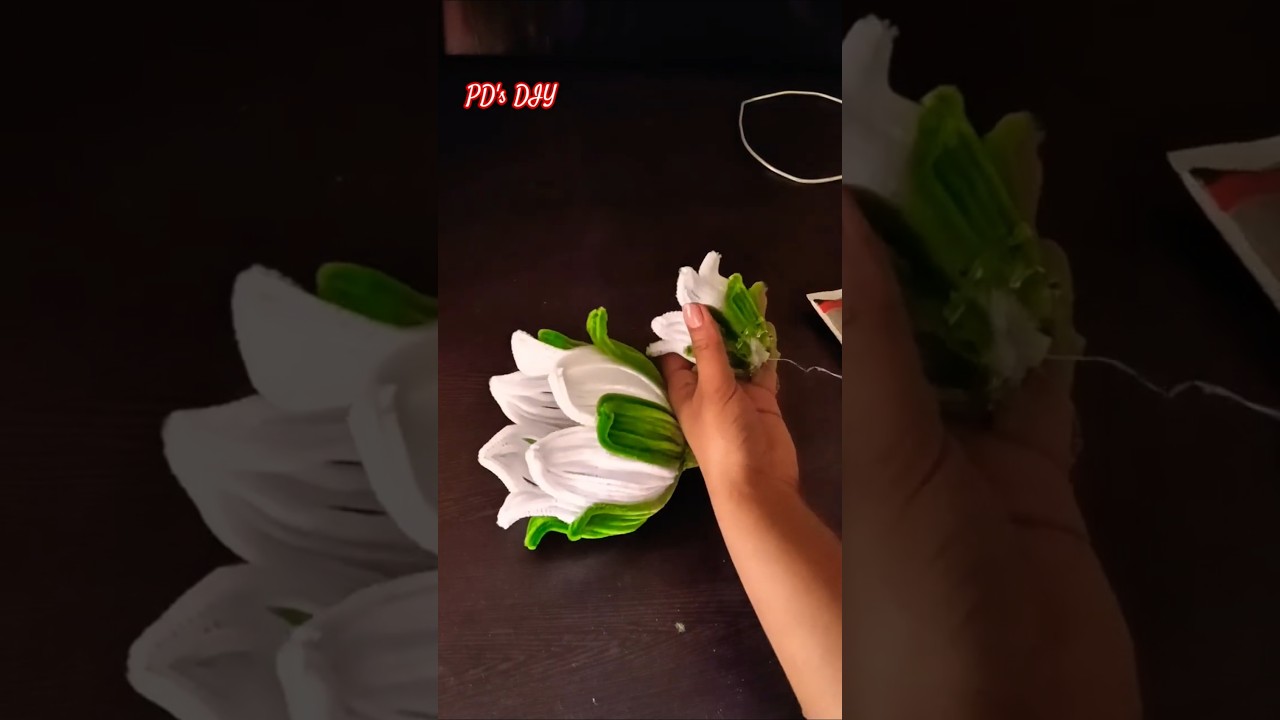 pipe cleaner flower lamp DIY