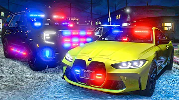 Playing GTA 5 As A POLICE OFFICER Gang Unit Patrol|  GTA 5 Lspdfr Mod|  4K