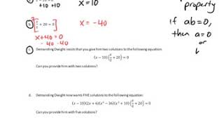 Algebra  - Module 1, Lesson 17