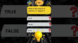 Q.30- Daily Python Quiz ? Improve in 30 Days
