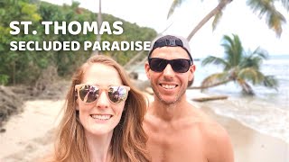 Hiking To Neltjeberg Beach Hidden Gem On St. Thomas Us Virgin Island Beach