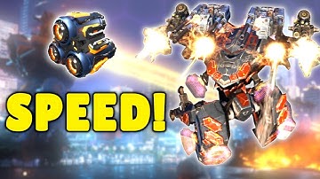 Ultra SPEED! Machine Gun AO MING With TITAN ACCELERATOR Module | War Robots Max TITAN Gameplay WR