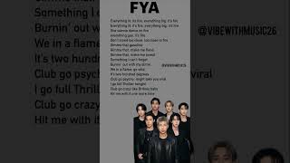 FYA - BTS Song Lyrics #bts #fya #arirang #shorts #song #lyrics