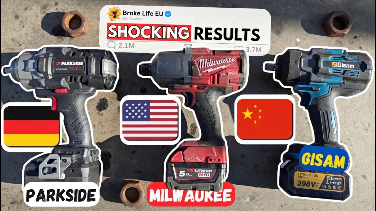 БИТВА С ВЫСОКИМ КРУТЯЩИМ МОМЕНТОМ! Новый Parkside PASSP C4 vs. Gisam 2800Nm vs. Milwaukee M18 FUEL