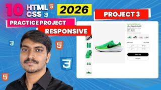 #3 Responsive – Shoes Website | HTML CSS 10 Practice Projects Responsive Series | 2026