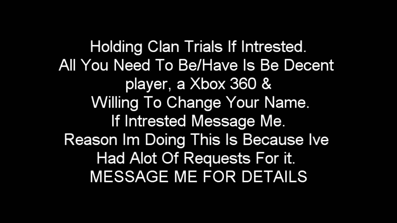 Clan Trials (Read Descripton)