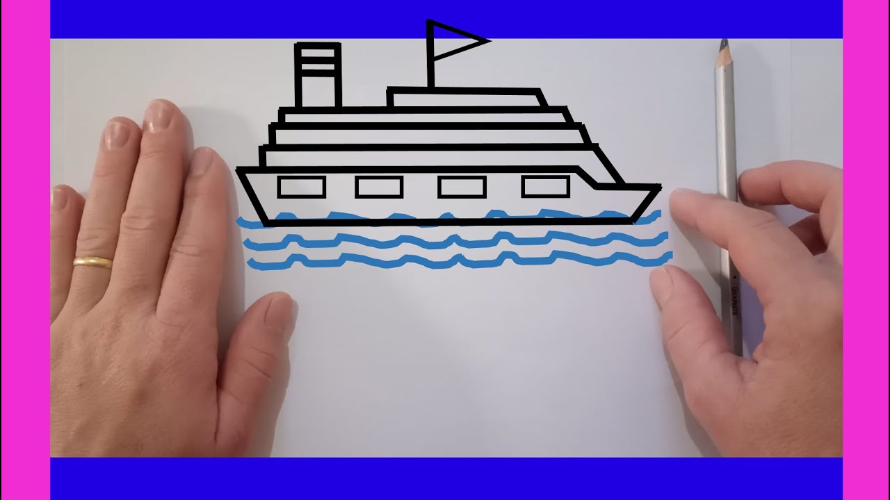 Como desenhar um Navio de Cruzeiro I JOZELIA CRIATIVIDADES - YouTube
