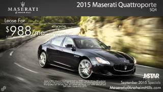 Maserati of Anaheim Hills September Offers SPL Maserati Anaheim Hills Lease Specials