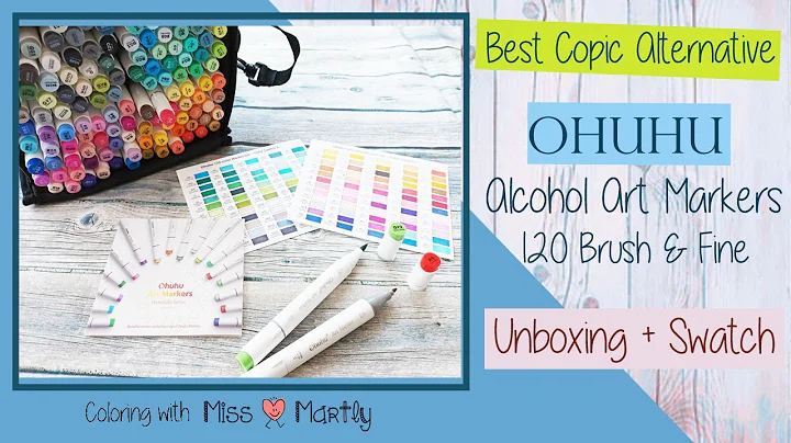 Best COPIC Alternative | Ohuhu Art markers 120 Set brush & fine | Unboxing & swatch