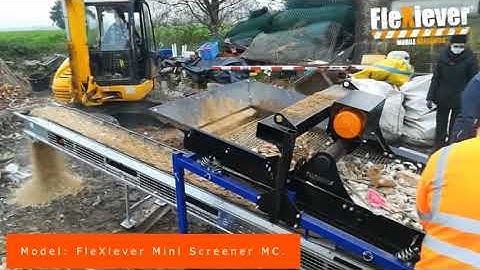 FleXiever Mini Screener MC: C&D Waste / déchets inertes de construction / bouw- en sloopafval