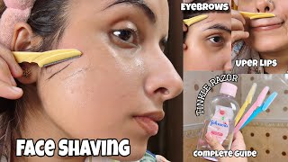 Face Shaving Complete Guide | Facial Hair Remove at Home | Tinkle Razor Tutorial #FaceShaving