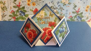 Double Diamond Fold Card, Alice in Paperland