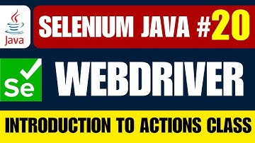 Selenium Java #20 | Introduction to Selenium Actions Class