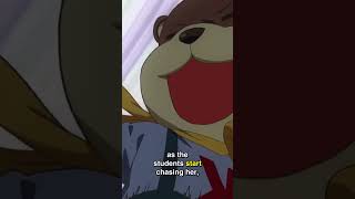 Flustered. After she finally escapes, Hazakura is determined to get even and humiliate Tak
