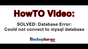 SOLVED - Database Error: Could not connect to mysql database - UPDATED May 2016