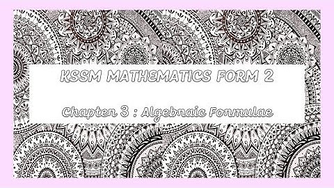 FORM2 CHAPTER3 ALGEBRAIC FORMULAE
