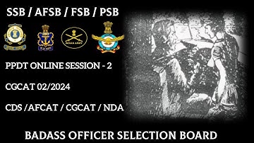 PPDT SESSION -2 /SSB/AFSB/FSB/PSB #ssb #icg #ssbinterview #cds #nda #afcat #ima #cgcat #indianarmy