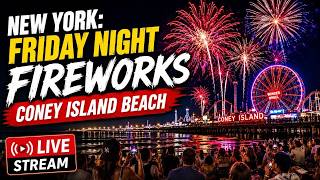 IRL New York: Friday Night Fireworks Coney Island Brooklyn (8-21-26) Live