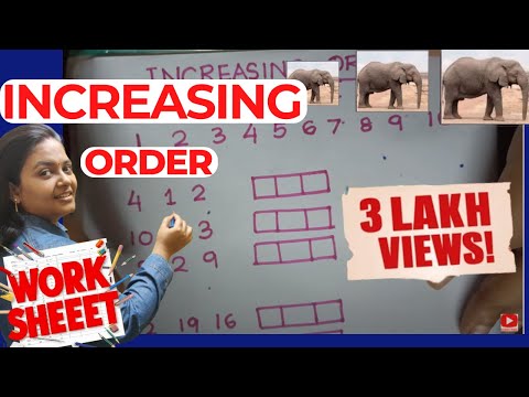 Increasing Order |Ascending order | Arrange numbers in increasing Order worksheet