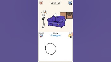 Draw Puzzle Level 59 Frying Pan Gameplay Shorts