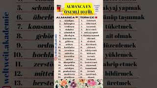 Almanca B1 Seviyesi İçin En Önemli 40 Fiil