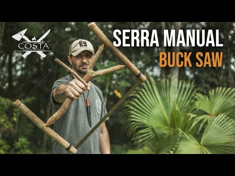 Bushcraft: Serra Manual ( Buck Saw ) com material de poda
