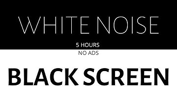 5 Hours Super Relaxing White Noise Black Screen | Sleep, Study, Baby |