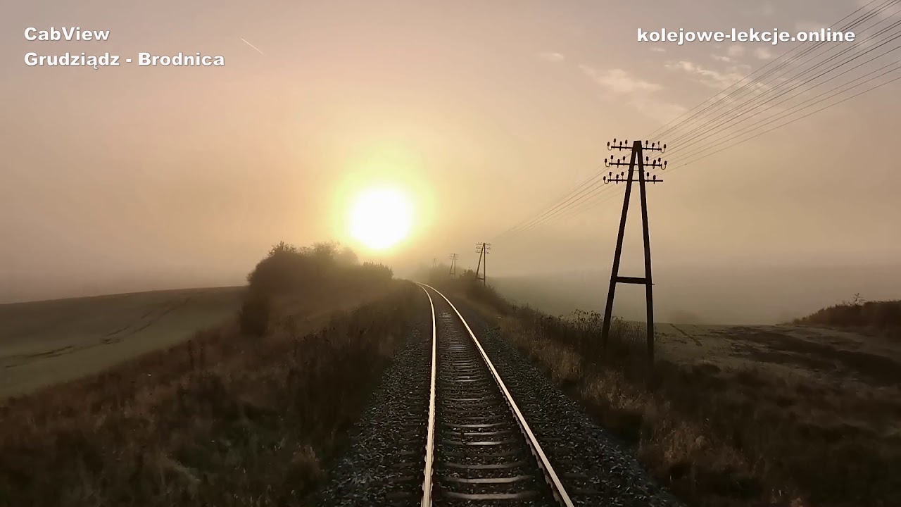[CabView] Grudziądz - Brodnica; piękna złota jesień i malutka mgła :-)