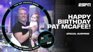 The Pat McAfee Show crew celebrates Pat's BIRTHDAY