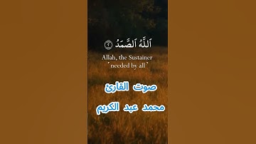 سورة الإخلاص كاملة برواية حفص عن عاصم بصوت القارئ الشيخ محمد عبد الكريم