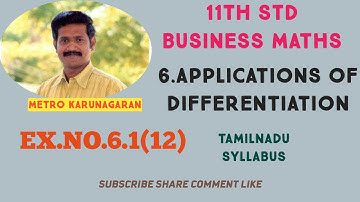 11th Std BM Ex.6.1(12) Demand Function of commodity p= 200-x/100 and it