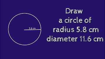 How to draw a circle of radius 5.8 cm using compass. shsirclasses.