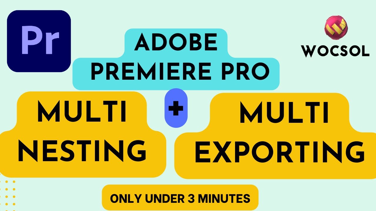 how to MULTI NEST clips and MULTI EXPORT in adobe premiere pro - YouTube
