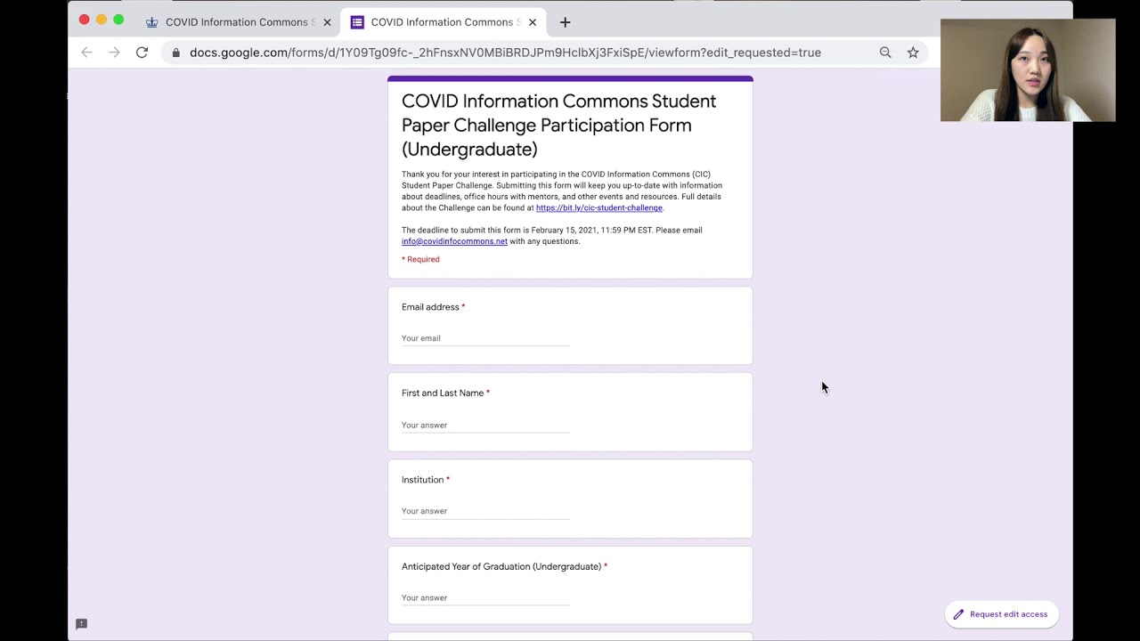 COVID Information Commons Student Paper Challenge Overview